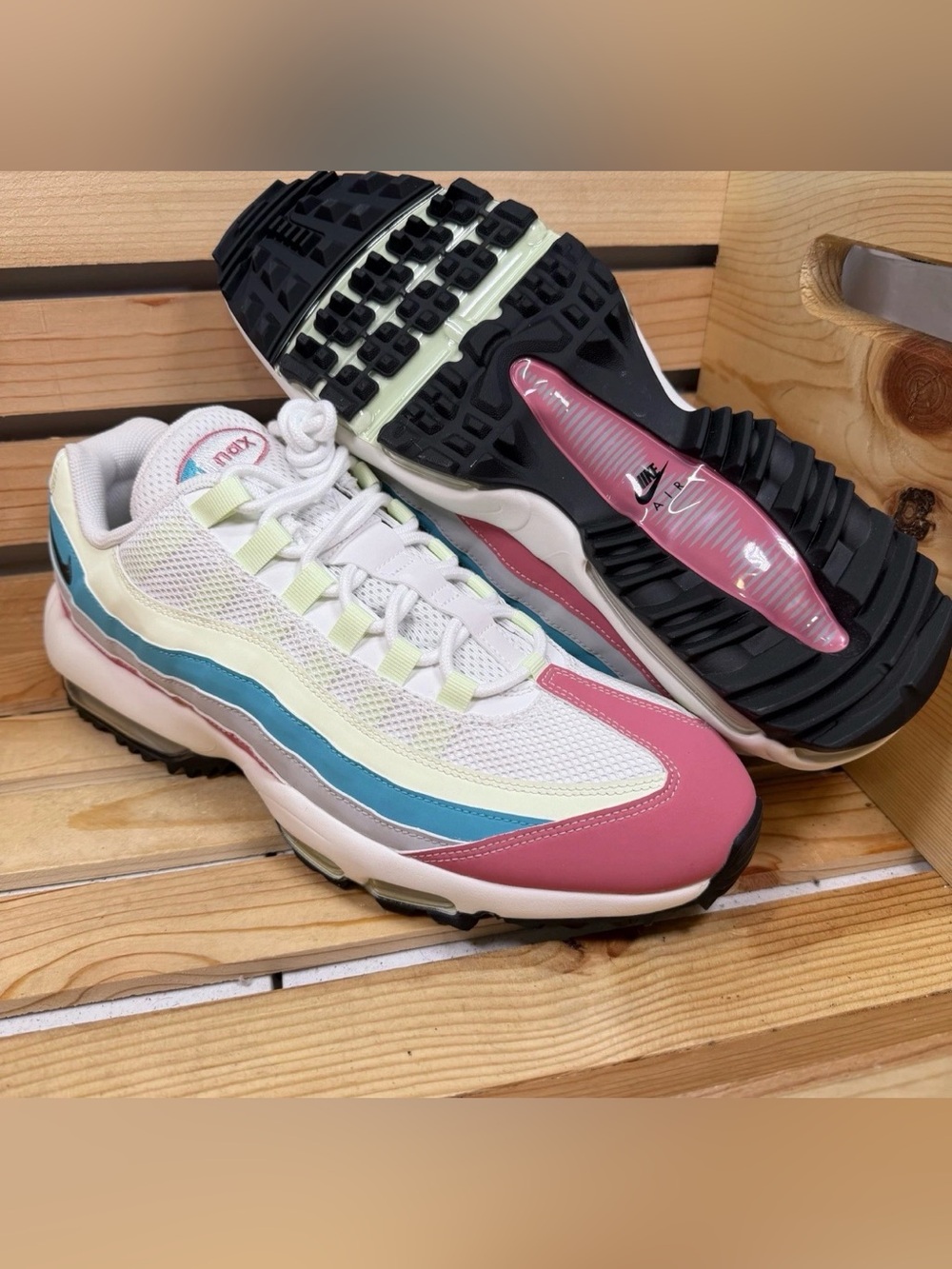 Nike Air Max 95 Gold Peony Volt Tint Dusty Cactus HV4696-600 - Men's Size 11